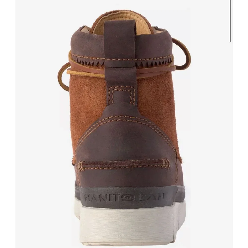 Manitobah $150 Mesa Moc Toe Sneaker Boots Copper Brown Mens 7 NEW